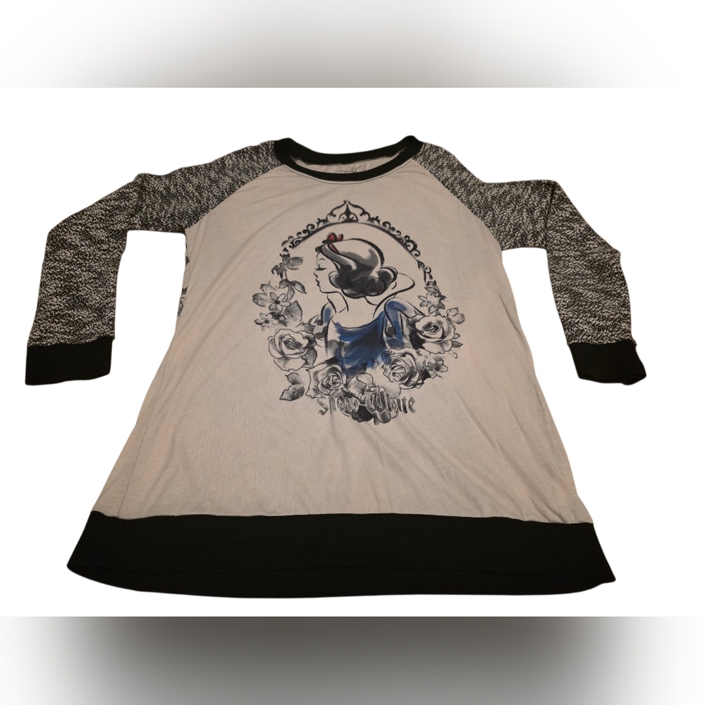 Disney Boutique Snow White Watercolor Mirror Knit Sleeves Pullover Top Size XL